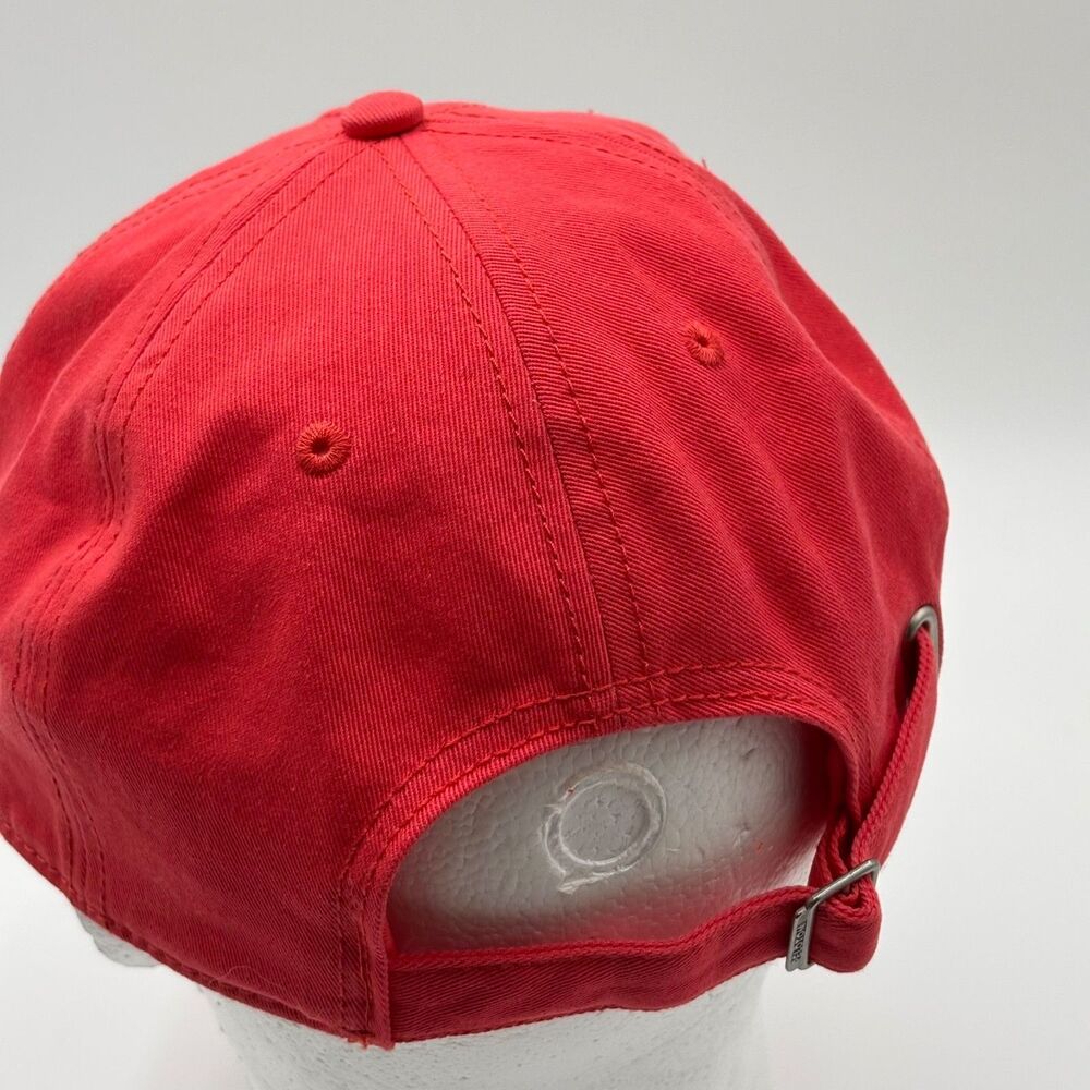 Peloton Baseball Cap Red Tonal Logo 100% Cotton Adjustable Strap - Picture 3 of 9